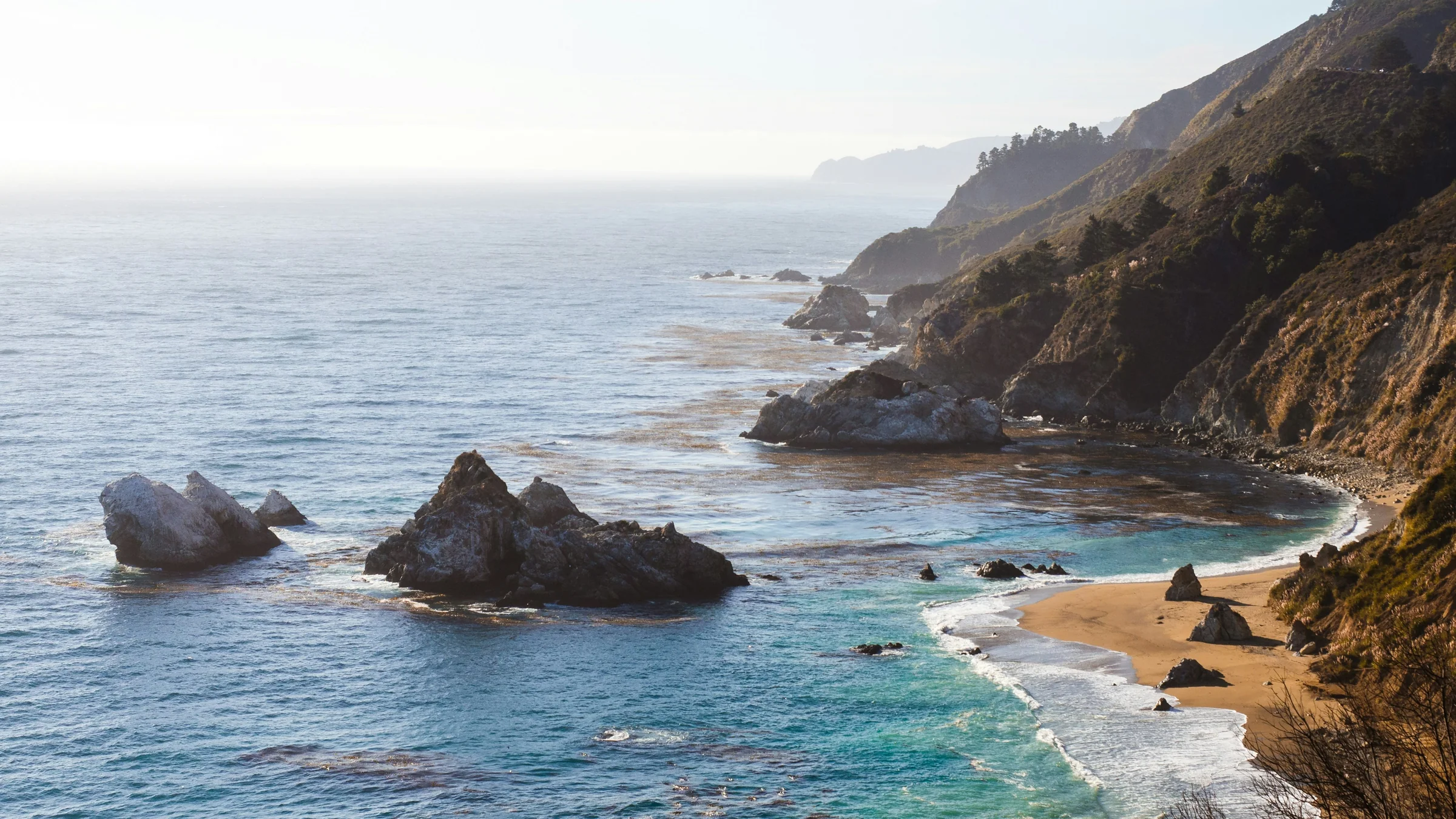 Big Sur, California — Highway 1 cliffs above the Pacific